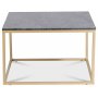 Accent soffbord 75x75 cm - Gr marmor / Matt mssing