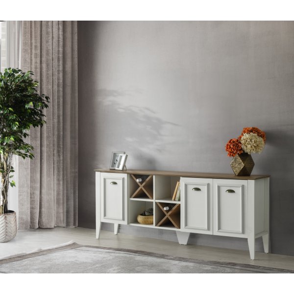 Buffet Bukol - Blanc/noyer Buffet Bukol - Blanc/noyer