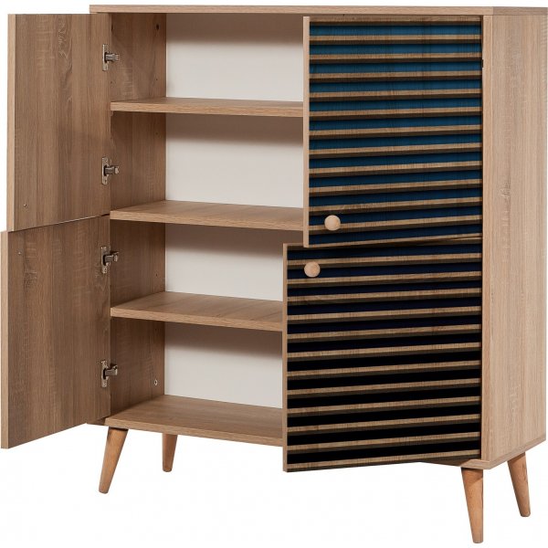 Armoire Multilux - Chêne Sonoma/noir Armoire Multilux - Chêne Sonoma/noir