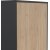 Bibliothque haute Sign  4 portes - Gris mat/hickory