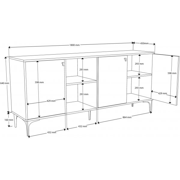 Buffet Vision - Chne/blanc
