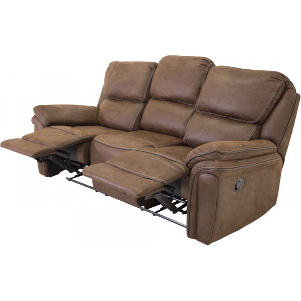 3-sits reclinersoffa brun - Riverdale + Textilrengöring för möbler 3-sits reclinersoffa brun - Riverdale + Textilrengöring för möbler