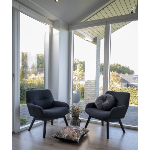 London Fauteuil - Donkergrijs/zwart London Fauteuil - Donkergrijs/zwart