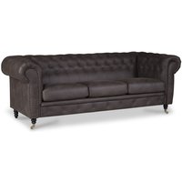 Chesterfield Sheffield 3-sits soffa - Vintage läderutseende Chesterfield Sheffield 3-sits soffa - Vintage läderutseende