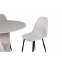 Bianca Matgrupp runt vitputsat matbord med 4 st Polar beige stolar