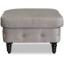 Ashford chesterfield fotpall - Grbeige sammet