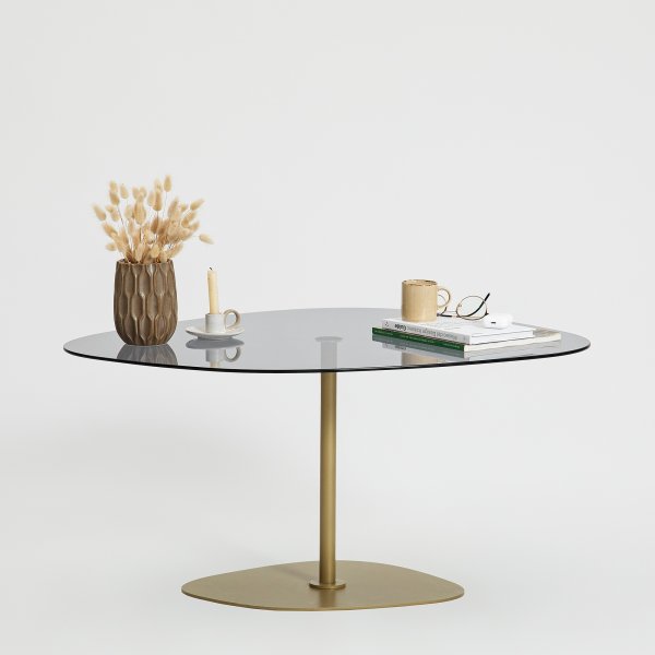 Soho soffbord 85 x 67 cm - Mörkgrå/guld Soho soffbord 85 x 67 cm - Mörkgrå/guld