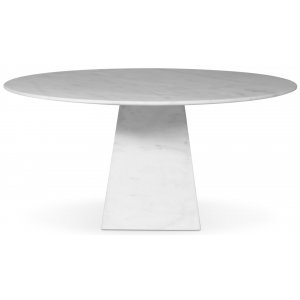Table  manger ronde Pegani en marbre blanc - D145 cm