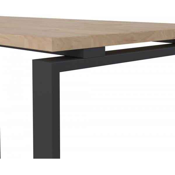 Bureau d\\\'angle Sign - Gris mat/hickory