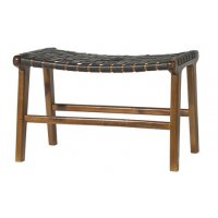 Fotpall Porto Large - Svart / Teak Fotpall Porto Large - Svart / Teak