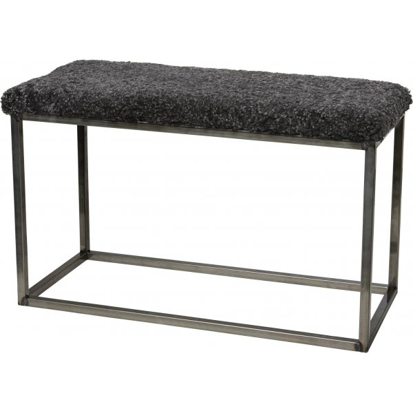 Palle sittbnk Mrkgr/stl - 80 x 35 x 50 cm