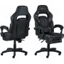 Canyon gamingstol med fotstd - Svart PU/gr camo