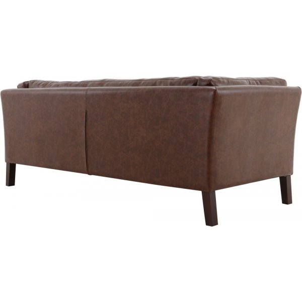 Soffa 3-sits brun vintage PU 198 cm - Heritage Soffa 3-sits brun vintage PU 198 cm - Heritage