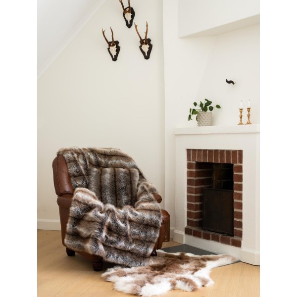 Plaid chasseur 120 x 180 cm - Marron