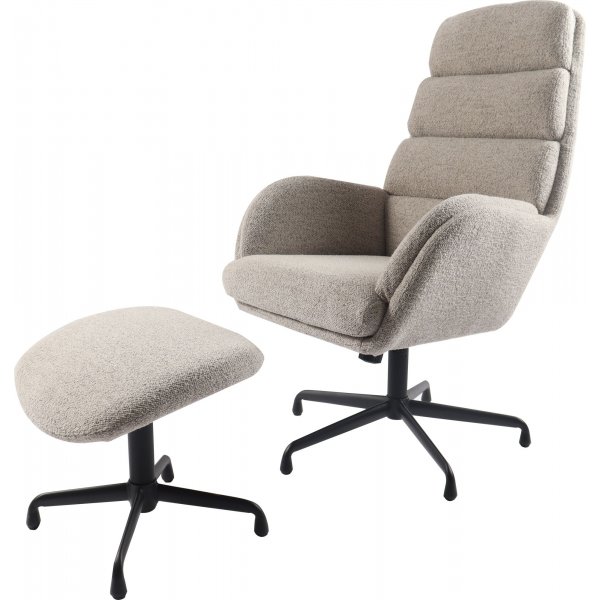 Fauteuil inclinable avec repose-pieds Manitoba - Taupe Fauteuil inclinable avec repose-pieds Manitoba - Taupe