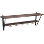 Soho hatthylla 100 cm i industristil - Brun