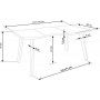 Table � manger Horst 120-180 x 80 cm - Ch�ne/noir
