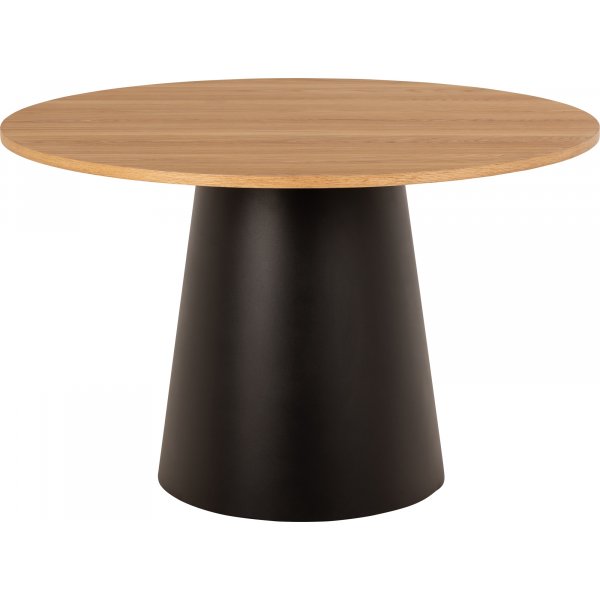 Table à manger Soli Ø120 cm - Chêne/noir Table à manger Soli Ø120 cm - Chêne/noir