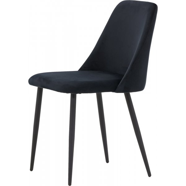 Chaise de salle  manger Night - Velours noir