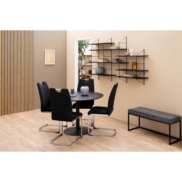 Table à manger Ibiza ø110 cm - Noir Table à manger Ibiza ø110 cm - Noir