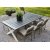 Oxford matbord 220 cm - Vit/grå + Möbelvårdskit för textilier
