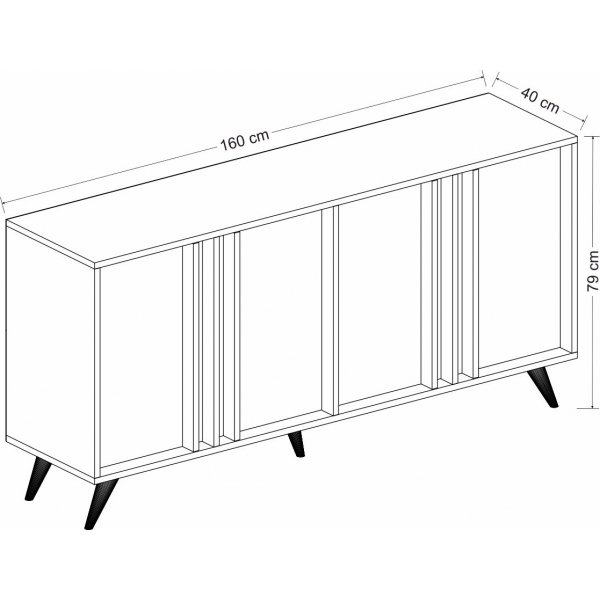 Buffet Rilla - Noyer/anthracite Buffet Rilla - Noyer/anthracite