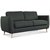 Mineola 2-sits soffa - Mrkgrn (Tyg)