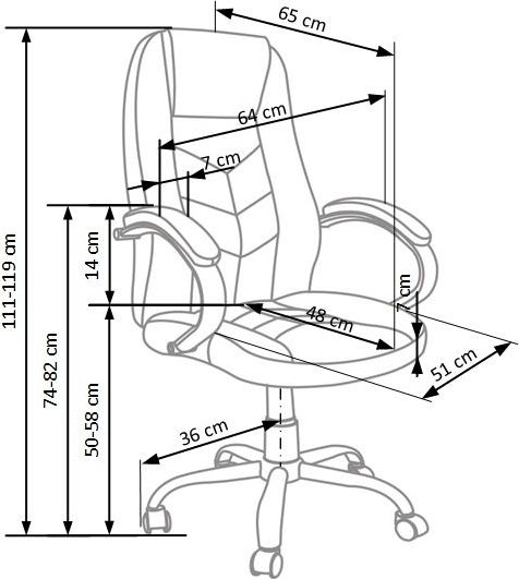 Amani kontorsstol - Brun (Konstlder)
