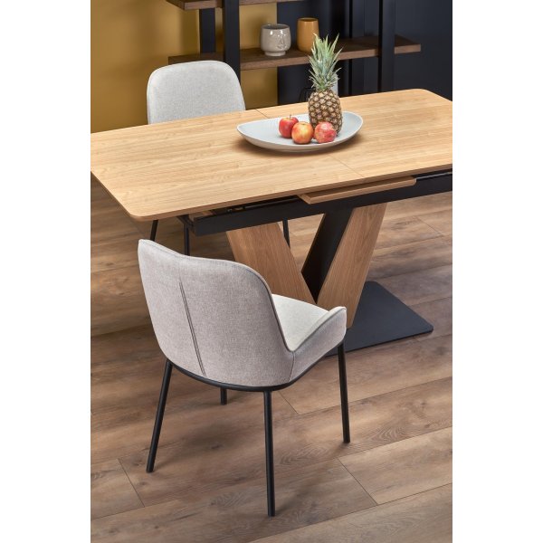 Tozzi matbord 160-200 x 90 cm - Ek/svart Tozzi matbord 160-200 x 90 cm - Ek/svart