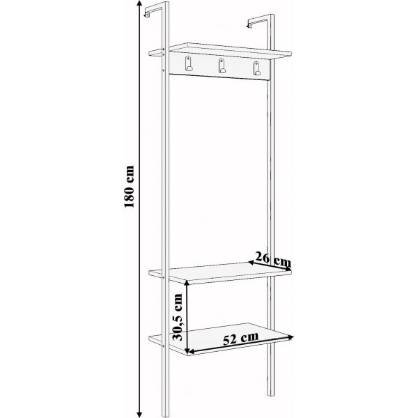 Meuble d\\\'entrée Nina - Noir Meuble d\\\'entrée Nina - Noir