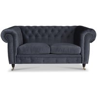 Chesterfield Sheffield 2-sits - Grå sammet Chesterfield Sheffield 2-sits - Grå sammet
