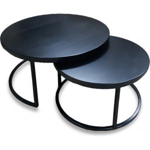 Table banc Edmonton 75/58 cm - Noir