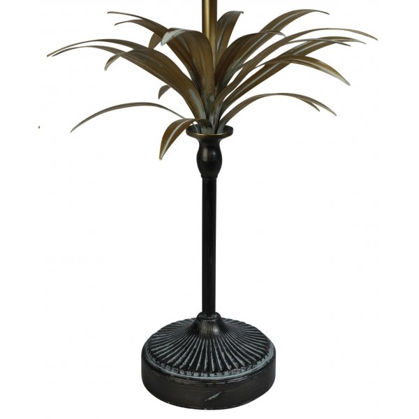 Palm bordslampa H52 cm - Guld vintage