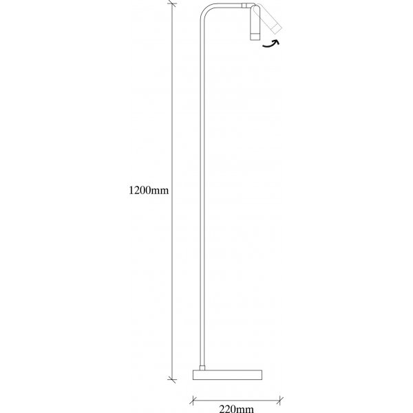 Lampadaire Ur - Noir