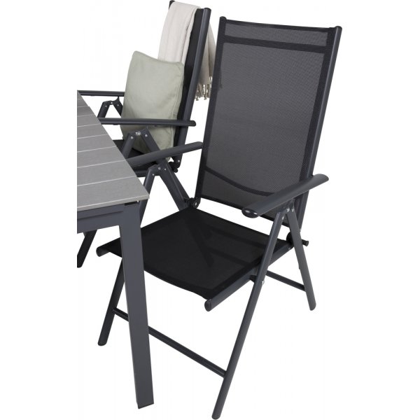 Levels utematgrupp med 4 st Break stolar - Svart/Grå Levels utematgrupp med 4 st Break stolar - Svart/Grå