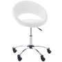 Plump skrivbordsstol vit PU