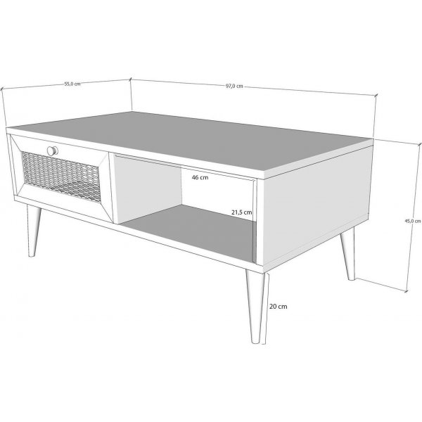 Sidney soffbord 97 x 55 cm - Ek