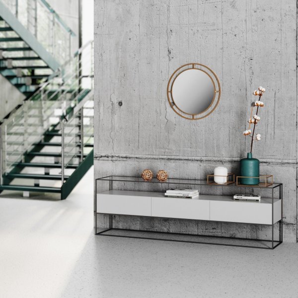 Bubble spegel - Guld