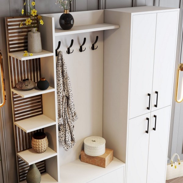 Meuble d'entre Viyana 150 cm - Blanc