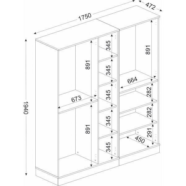 Armoire Ravenna 5 - Blanc/or Armoire Ravenna 5 - Blanc/or