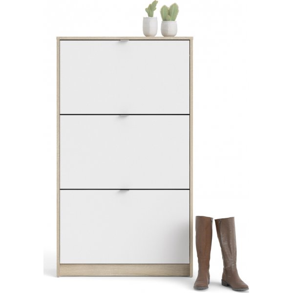 Shoes djupt skoskp med 3 fack - Ek/vit