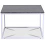 Accent soffbord 75 - Gr marmor / Vit