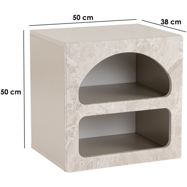 Table de chevet Liva - Travertin Table de chevet Liva - Travertin
