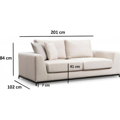 Line 3-sits soffa - Beige