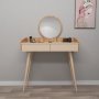 Trucco sminkbord 134 x 37 cm - Furu/beige
