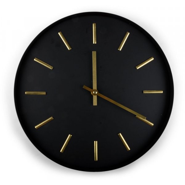 Klocka Moon - Svart/guld