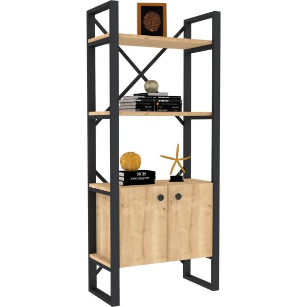 Bibliothèque Milena - Chêne saphir/noir Bibliothèque Milena - Chêne saphir/noir