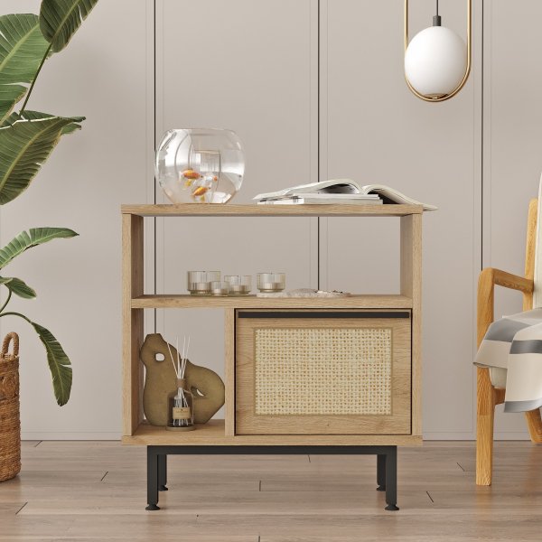Ocean bijzettafel 60 x 25,5 cm - Walnoot/eiken Ocean bijzettafel 60 x 25,5 cm - Walnoot/eiken