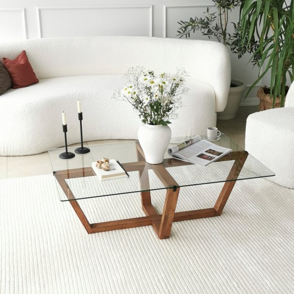 Table basse Amalfi 105 x 65 cm - Noyer Table basse Amalfi 105 x 65 cm - Noyer