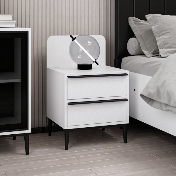 Verhoogd nachtkastje - Wit